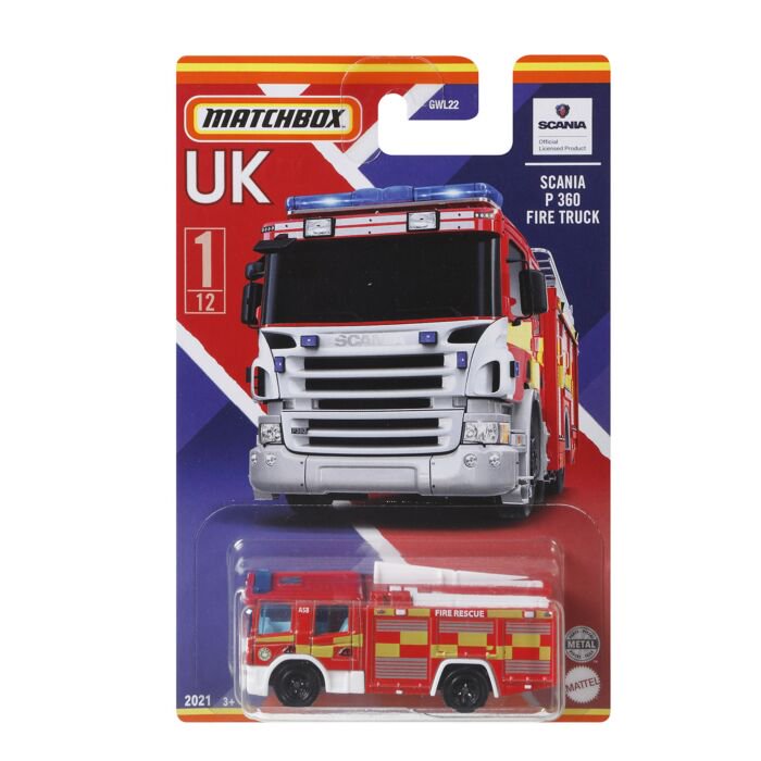 Машинка Mattel Matchbox Best of UK-Scania P360 Fire Truck купить,NaN