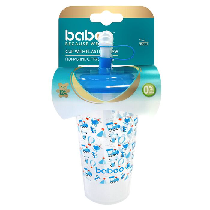 Поильник Baboo Transport 12м+ 320мл голубой купить,NaN