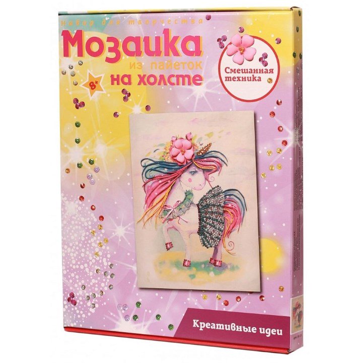 Мозаика из пайеток  Волшебная мастерская Единорожка купить,NaN