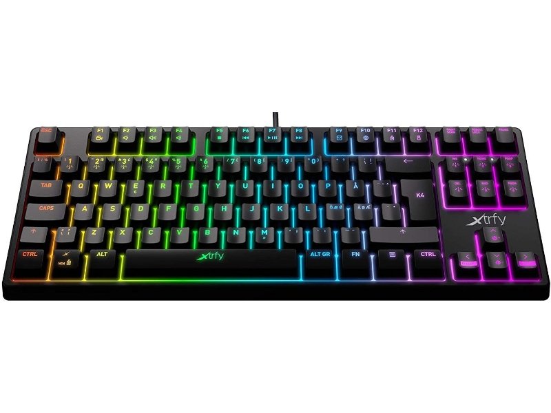 Клавиатура Xtrfy K4 TKL RGB Kailh Red черная купить,0