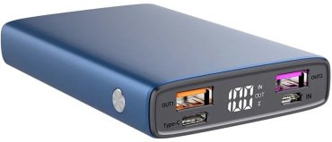 Внешний аккумулятор TFN Steel Mini LCD PD 10000 мАч синий - ForteMarket Внешний аккумулятор TFN Steel Mini LCD PD 10000 мАч синий купить,0