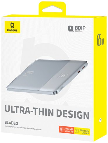Внешний аккумулятор Baseus Blade2 IE 2C 65W P10063801S13-00 12000 мАч серебристый купить,0