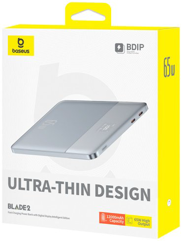 Внешний аккумулятор Baseus Blade2 IE 2C 65W P10063801S13-00 12000 мАч серебристый купить,NaN