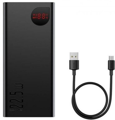 Внешний аккумулятор Baseus Adaman C+3U 22.5W PPAD020101 40000 мАч черный купить,NaN