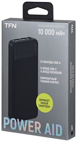 Внешний аккумулятор TFN PowerAid 278-BK 10000 мАч черный купить,0