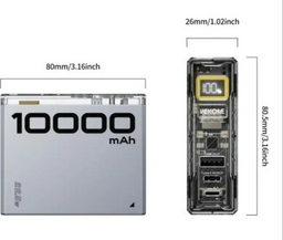 Внешний аккумулятор WEKOME WP-13 hi 10000 мАч серый
