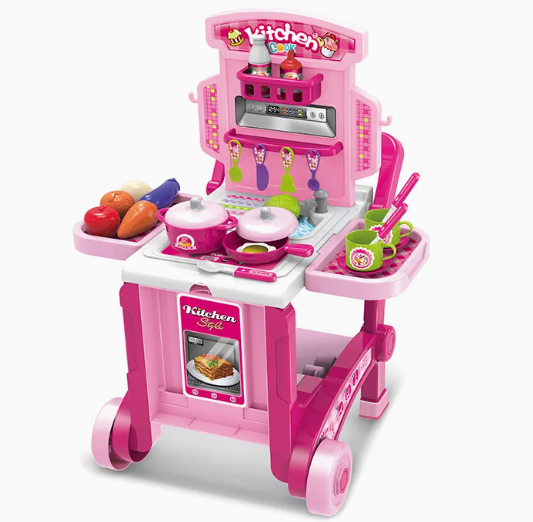 Кухня Xiong Cheng Kitchen little chef розовая купить,NaN