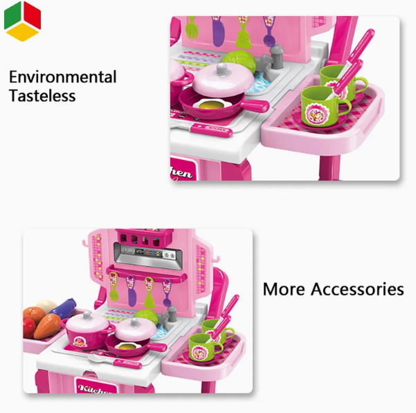 Кухня Xiong Cheng Kitchen little chef розовая купить,NaN