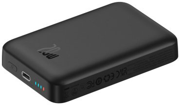 Внешний аккумулятор Baseus Magnetic Mini Air C+Qi 20W (MagSafe) P10059001113-00 10000 мАч черный купить,NaN