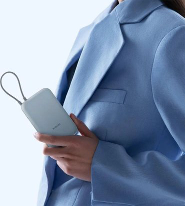 Внешний аккумулятор Xiaomi P15ZM Integrated Cable 10000 мАч голубой