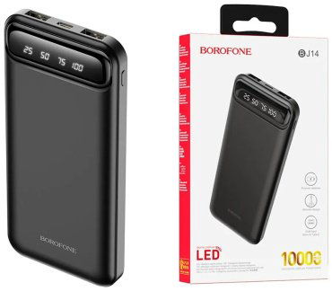 Внешний аккумулятор Borofone BJ14 10000mAh черный - ForteMarket Внешний аккумулятор Borofone BJ14 10000mAh черный купить,8990