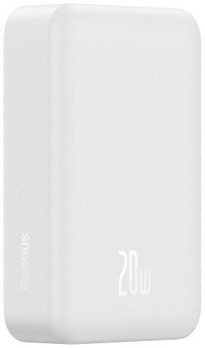 Внешний аккумулятор Baseus Magnetic Mini C+Qi 20W (MagSafe) PPCX150002 20000 мАч белый купить,NaN
