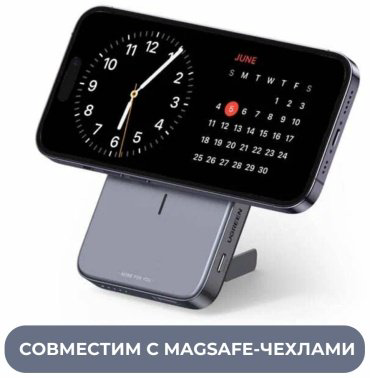 Внешний аккумулятор Ugreen PB206 10000 мАч серый купить,NaN