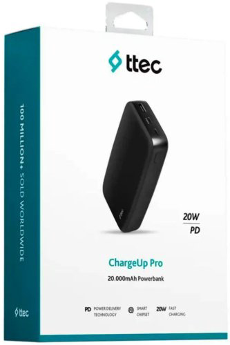 Внешний аккумулятор TTEC 2BB212S 20000 мАч черный купить,NaN