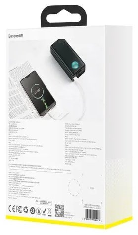 Внешний аккумулятор Baseus Amblight Digital Quick Charge PPLG-A01 30000 мАч черный купить,NaN