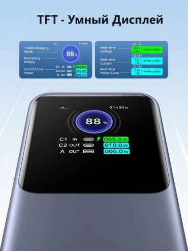 Внешний аккумулятор Ugreen 35525 25000 мАч серый - ForteMarket Внешний аккумулятор Ugreen 35525 25000 мАч серый купить,0