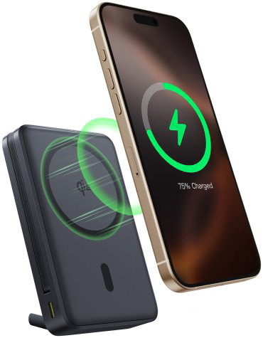 Внешний аккумулятор Baseus Nomos Qi2 10000 мАч черный - ForteMarket Внешний аккумулятор Baseus Nomos Qi2 10000 мАч черный купить,26990