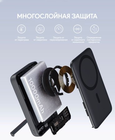 Внешний аккумулятор Aukey PB-MS02 30W MagSafe 10000 мАч серый - ForteMarket Внешний аккумулятор Aukey PB-MS02 30W MagSafe 10000 мАч серый купить,0