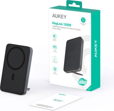 Внешний аккумулятор Aukey PB-MS02 30W MagSafe 10000 мАч серый купить,NaN