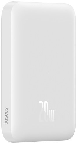 Внешний аккумулятор Baseus Magnetic Mini Air C+Qi 20W P10059002223-00 6000 мАч белый купить,0