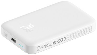 Внешний аккумулятор Baseus Magnetic Mini Air C+Qi 20W P10059002223-00 6000 мАч белый купить,NaN