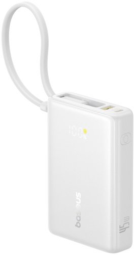 Внешний аккумулятор Baseus PicoGo 2C+U 45W 10000 мАч белый