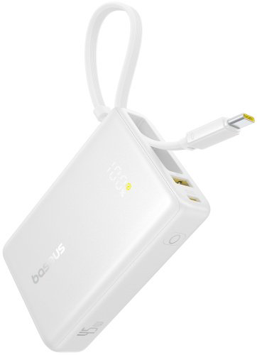 Внешний аккумулятор Baseus PicoGo 2C+U 45W 10000 мАч белый купить,NaN