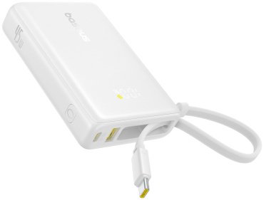 Внешний аккумулятор Baseus PicoGo 2C+U 45W 10000 мАч белый купить,NaN
