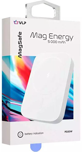 Внешний аккумулятор VLP Mag Energy 5000 мАч белый купить,19990