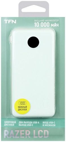 Внешний аккумулятор TFN Razer 10 10000 мАч зеленый купить,0