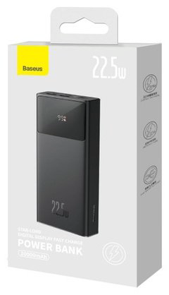 Внешний аккумулятор Baseus Star-Lord C+2U 22.5W PPXJ060001/PPXJ080001 20000 мАч черный купить,NaN