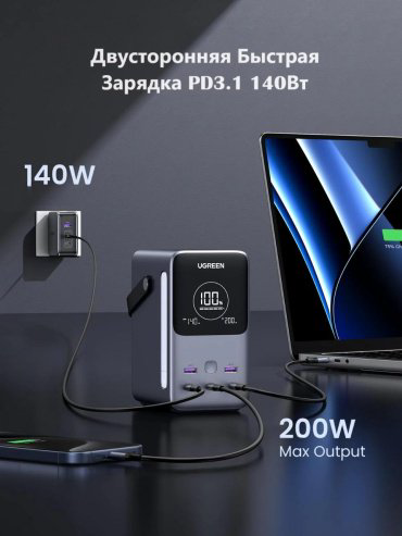 Внешний аккумулятор Ugreen 25286 48000 мАч серый купить,52990
