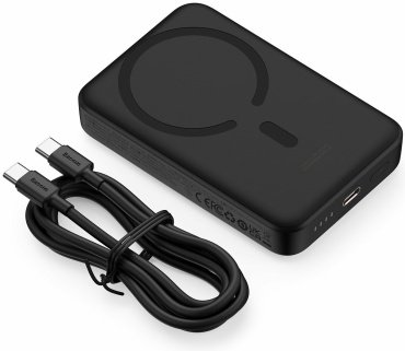 Внешний аккумулятор Baseus Magnetic Mini C+Qi 30W PPCX110201 10000 мАч черный купить,0