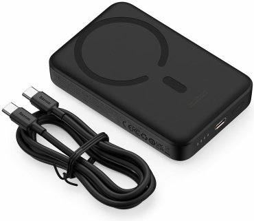 Внешний аккумулятор Baseus Magnetic Mini C+Qi 30W PPCX110201 10000 мАч черный купить,NaN