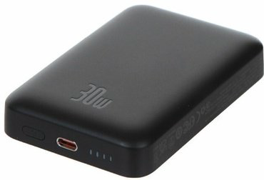 Внешний аккумулятор Baseus Magnetic Mini C+Qi 30W PPCX110201 10000 мАч черный купить,NaN
