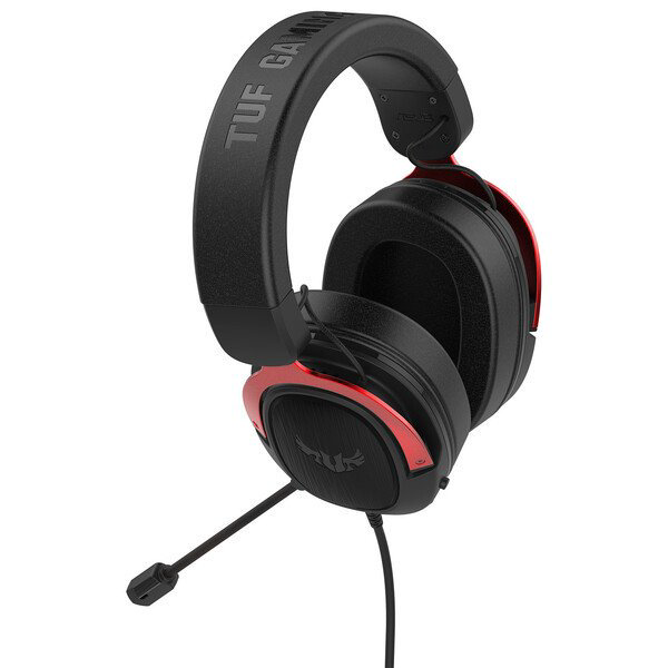 Наушники Asus TUF Gaming H3 90YH02AR-B1UA00 чёрно-красные купить,NaN