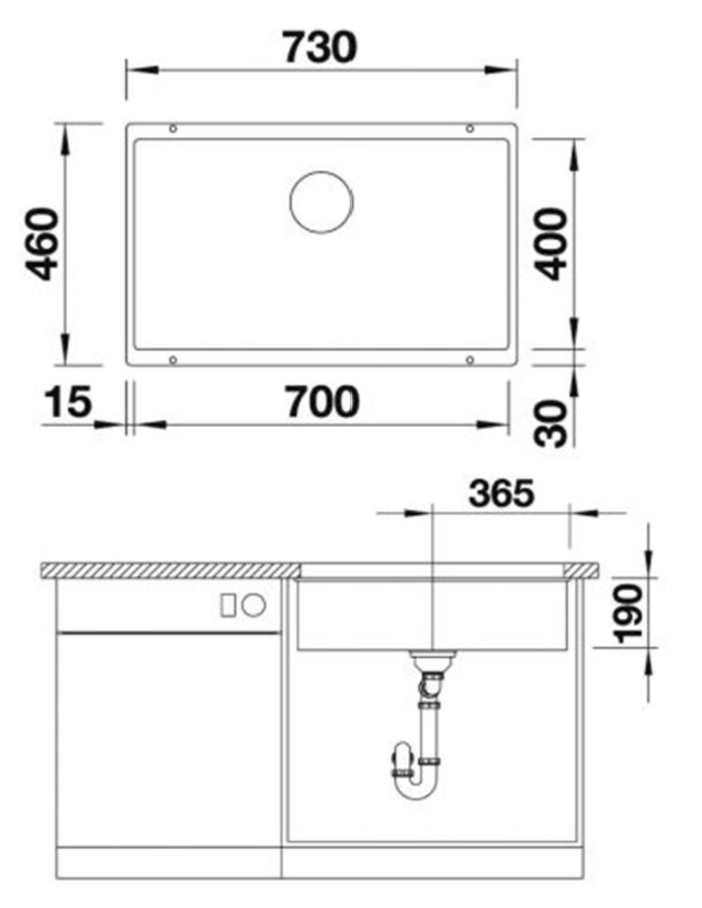 Кухонная мойка Blanco Subline 700-U 526001 черная купить,246813