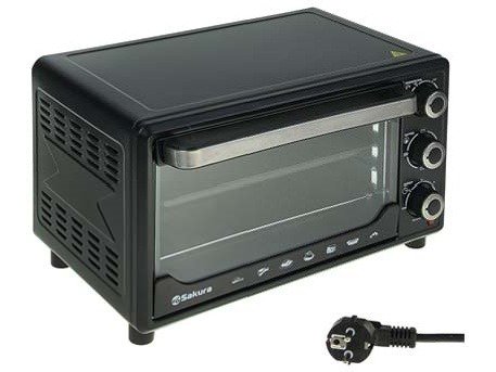 Мини-печь Sakura SA-7000BP черная - ForteMarket Мини-печь Sakura SA-7000BP черная купить,0