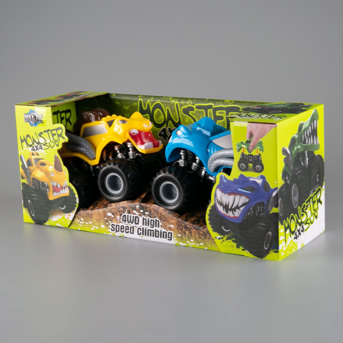 Игровой набор  KLX Monster SUV  2 машинки  синяя-желтая  купить,NaN