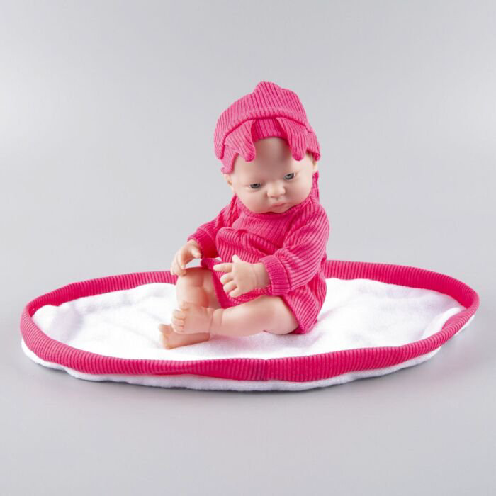 Кукла-пупс Kaifan Toys в розовом костюмчике с одеялом 23см  купить,NaN