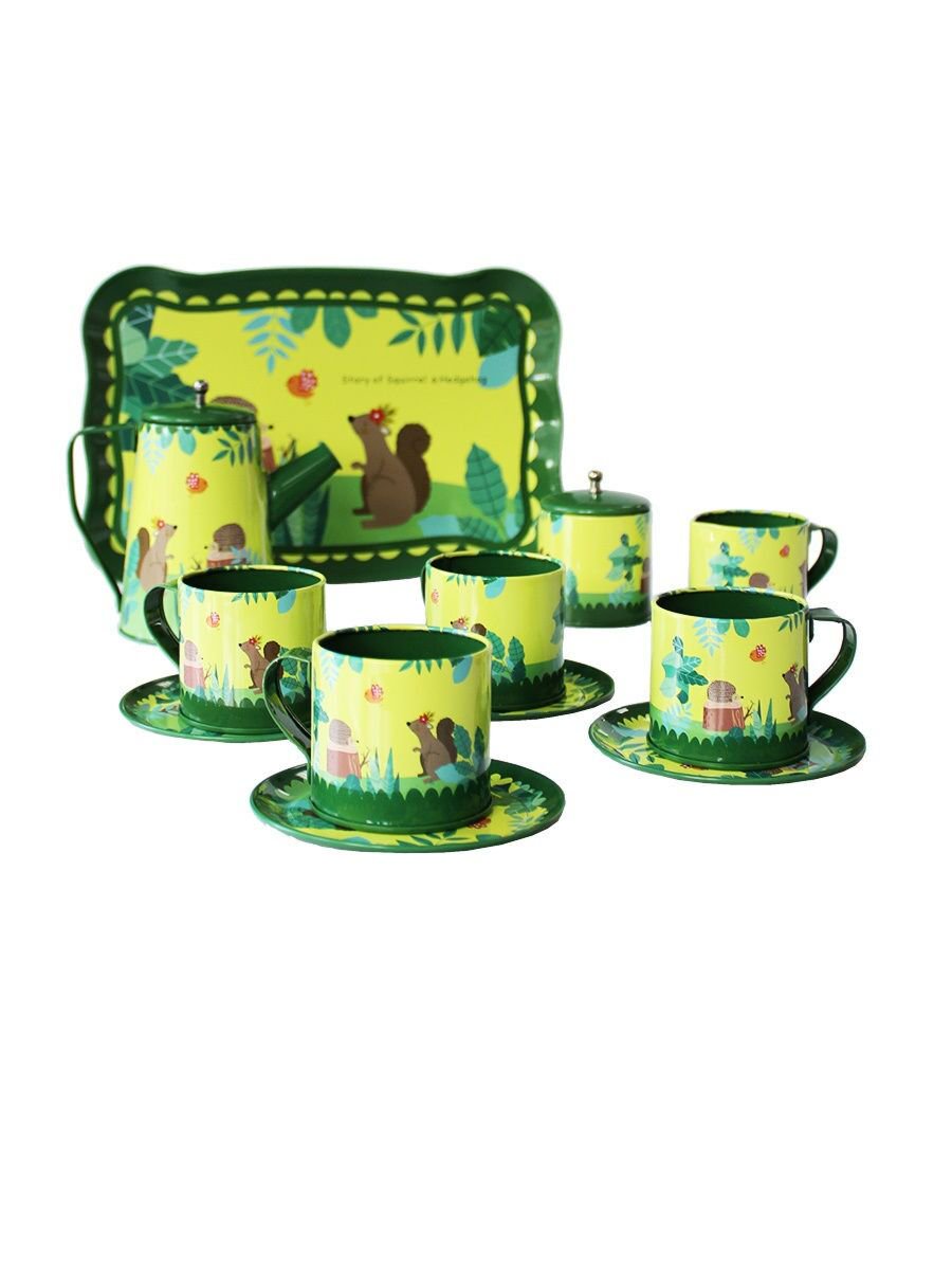Посуда для кукол Yty Toys 15 предметов зеленая купить,NaN