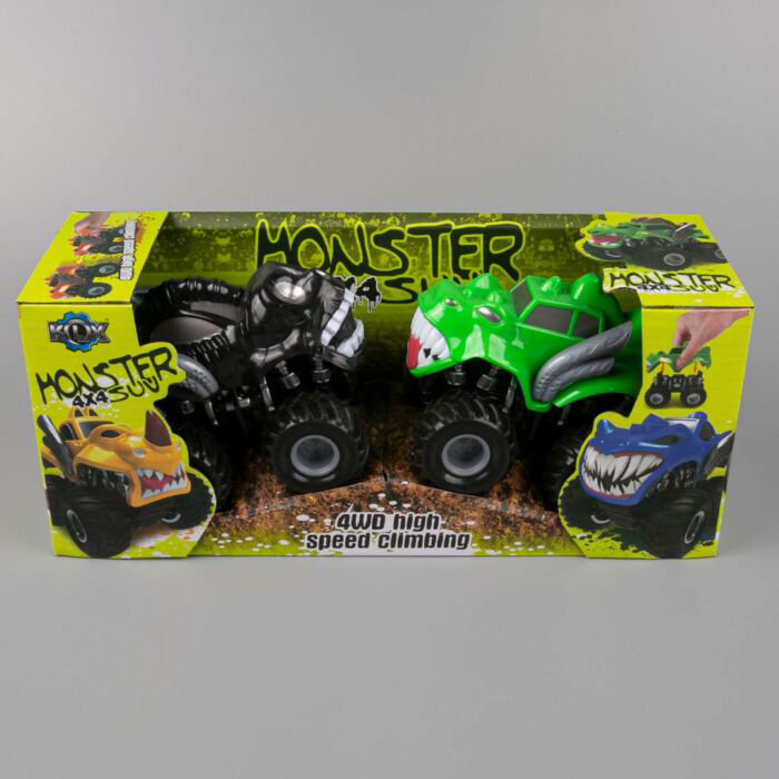Игровой набор  KLX Monster SUV  2 машинки черная-зеленая  купить,NaN