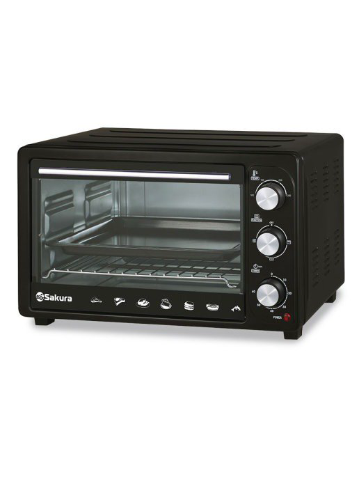 Мини-печь Sakura SA-7025B черная купить,NaN