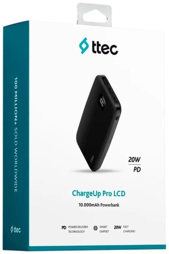 Внешний аккумулятор TTEC ChargeUp Pro LCD (2BB209S) 10000 мАч черный купить,0