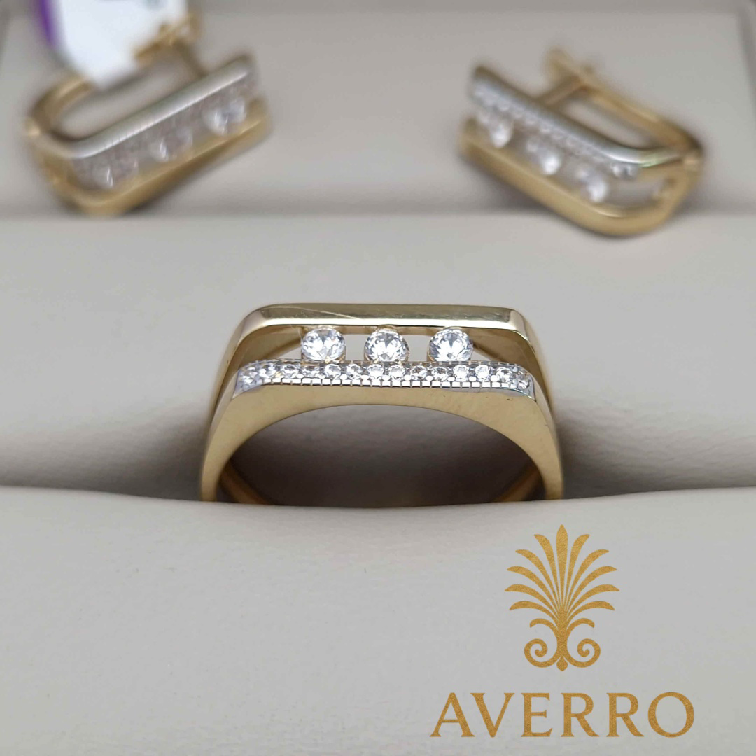 Комплект Averro Av120120266 золото 4.4гр 18р купить,NaN