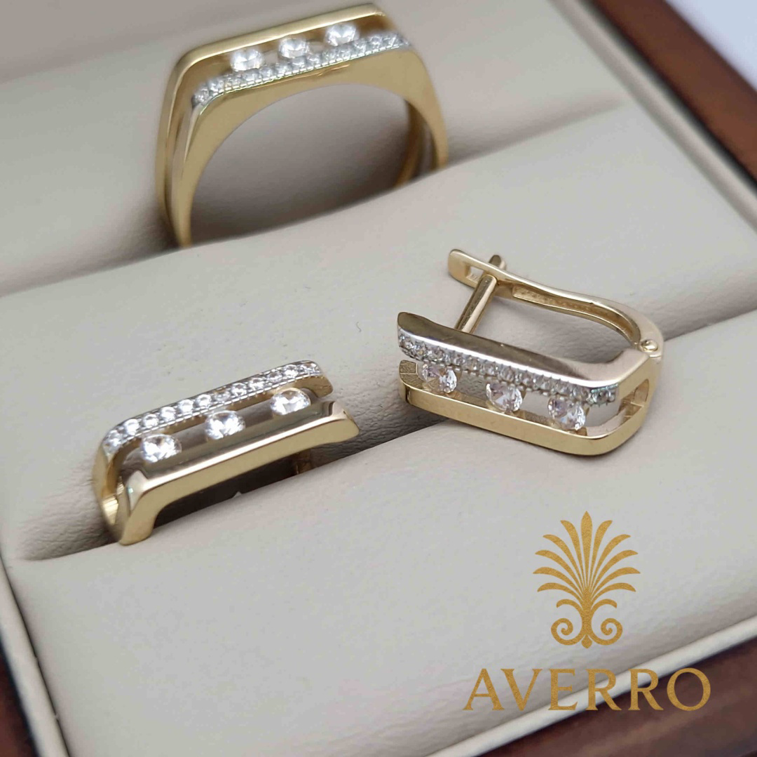 Комплект Averro Av120120266 золото 4.4гр 18р купить,NaN