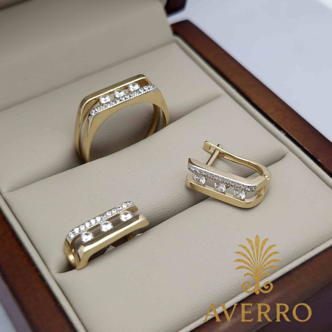 Комплект Averro Av120120266 золото 4.4гр 18р купить,NaN