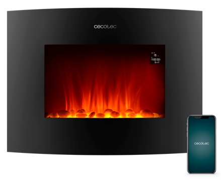Электрокамин Cecotec ReadyWarm 2250 Curved Flames Connected 05813 черный