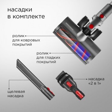 Пылесос REDMOND VH1310 серый купить,NaN