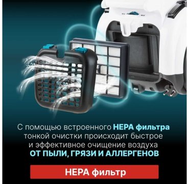 Пылесос Normann AVC-311 бирюзовый, белый купить,NaN
